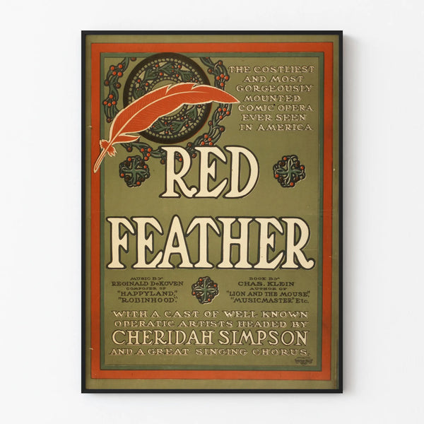 Vintage Poster of Opéra Comique Red Feather