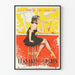 Vintage poster of an elegant woman with yellow heels