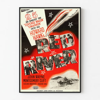 Vintage Red River Western Poster John Wayne