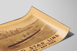 Vintage poster of Red Star Line Antwerp - New York — artwork view