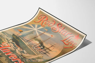Red Star Line Poster - Maritime Crossing Antwerp, New York, Philadelphia