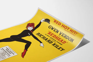 Vintage poster of the musical show Redhead with Gwen Verdon