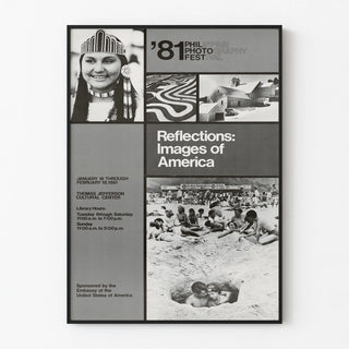 Vintage poster for the exhibition Photo Reflections: Images of America