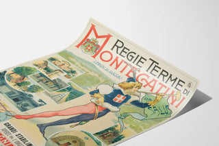 Vintage Poster of Montecatini Thermal Baths - Art Deco Poster Italy