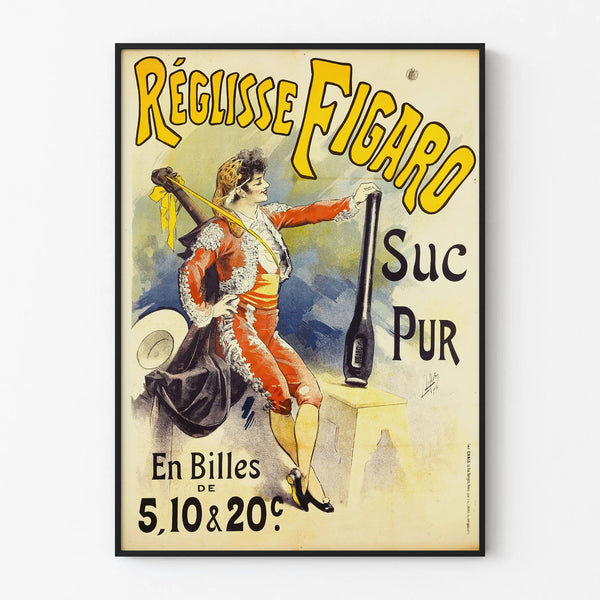 Vintage poster Licorice Figaro pure sugar for wall decoration