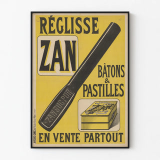 Vintage Poster Licorice Zan - Sticks and Pastilles