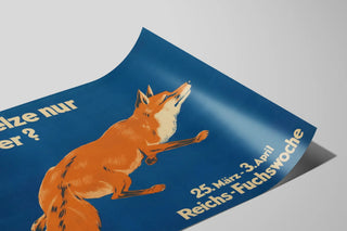 Vintage Fox Poster - Reichs Fox Week — artwork view