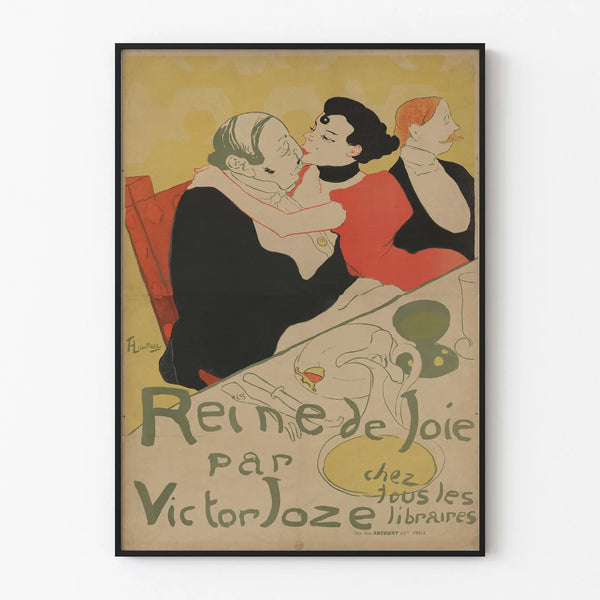 Vintage poster Queen of Joy artistic wall decoration