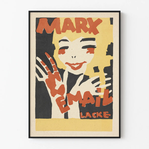 Vintage decorative poster Marx Email varnished