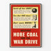 Vintage poster raising awareness about energy conservation for the war effort