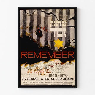 Commemorative poster 'Remember 1945-1970' - Historical wall decoration
