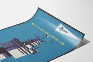 Decorative Poster 'Remember the Sabbath Day' for Marine Interior