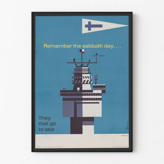 Decorative Poster 'Remember the Sabbath Day' for Marine Interior