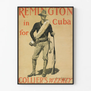 Vintage Remington Poster in Cuba for Collier's Weekly