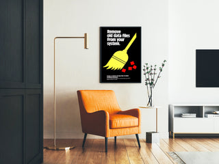 Wall decoration poster on the theme of data cleaning