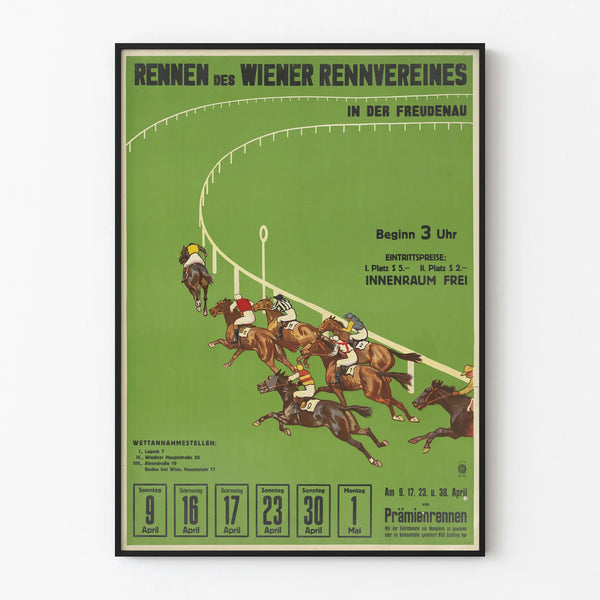 Horse Racing Poster Wiener Rennvereines at Freudenau