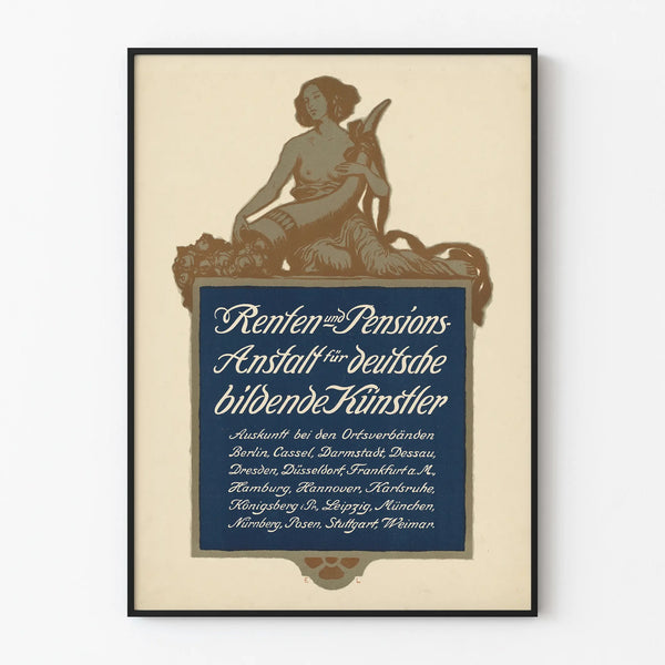 German Vintage Poster for Artists, Painters, and Sculptors