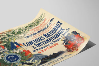 Original Poster of the 1900 Universal Exposition Fire Hose Competition — artwork view