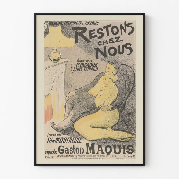 Vintage Poster Stay at Our Place - Nostalgic Wall Decoration