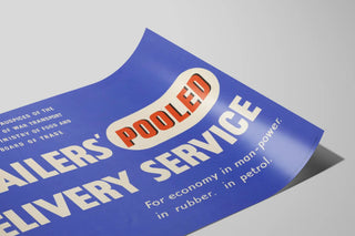 Vintage Retailers Poster Pooled Delivery Service — artwork view