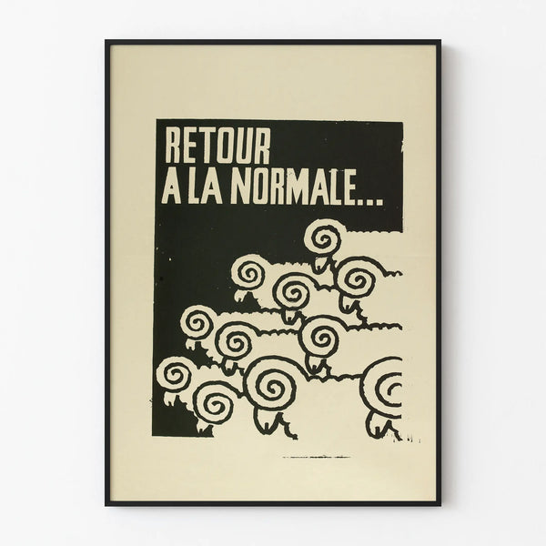 Decorative Poster Return to Normalcy with Stylized Sheep