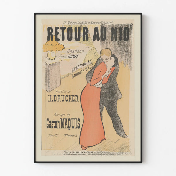 Vintage Poster Return to the Nest - Retro Wall Decoration