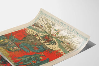 Decorative poster Symbolic retribution in vivid colors