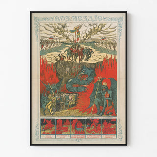 Decorative poster Symbolic retribution in vivid colors