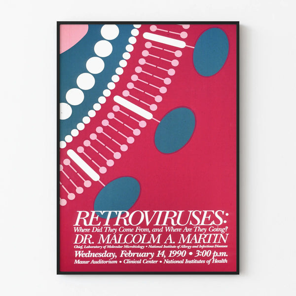 Retroviruses Poster - Vintage Scientific Design