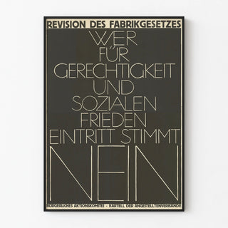 German Minimalist Typography Political Poster