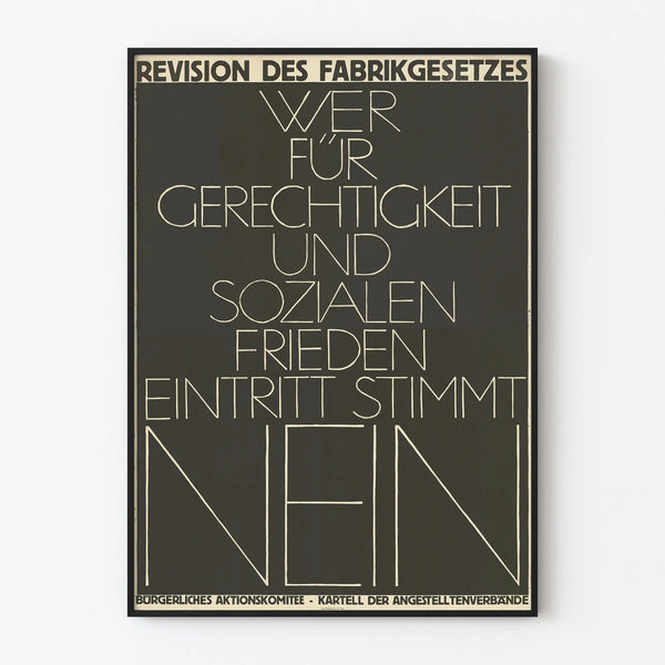 German Minimalist Typography Political Poster