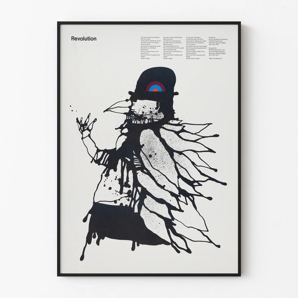 Black Silhouette Abstract Revolution Poster