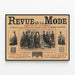 Vintage poster of the Fashion Review Gazette of the Family — framed artwork on a wall