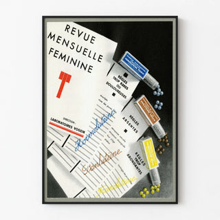 Vintage Medical Poster Monthly Women's Review