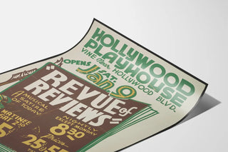 Vintage Poster Revue of Reviews Hollywood Playhouse