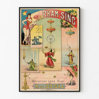 Vintage Poster Rham Sing Attraction Miss Odiska