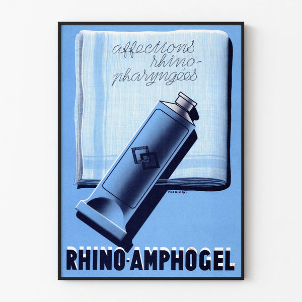 Vintage Rhino-Amphogel advertising poster wall decoration
