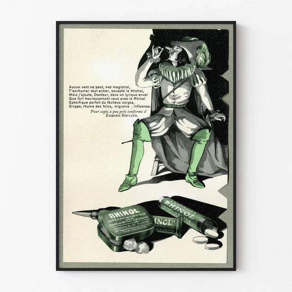 Vintage Rhinol Poster Retro Medicinal Wall Decoration