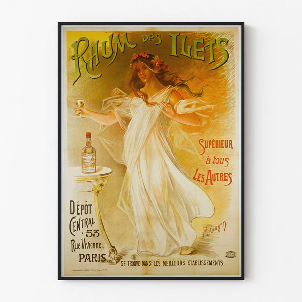 Vintage Poster Rhum des Ilets Wall Decoration