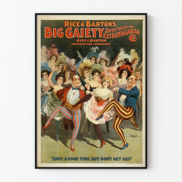 Vintage Poster Big Gaiety Spectacular Extravaganza