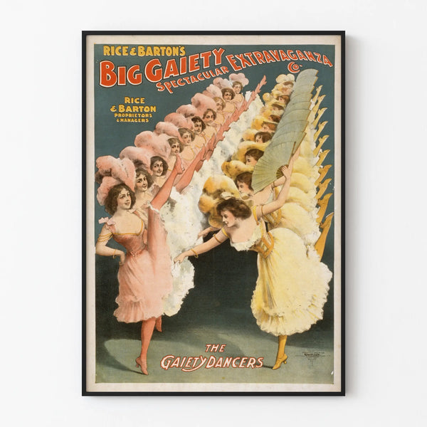 Vintage poster Big Gaiety Spectacular Extravaganza Rice & Barton