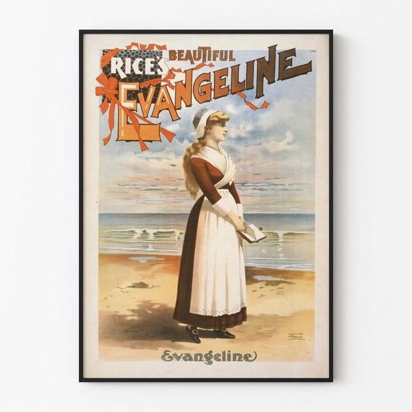 Vintage Poster Beautiful Evangeline