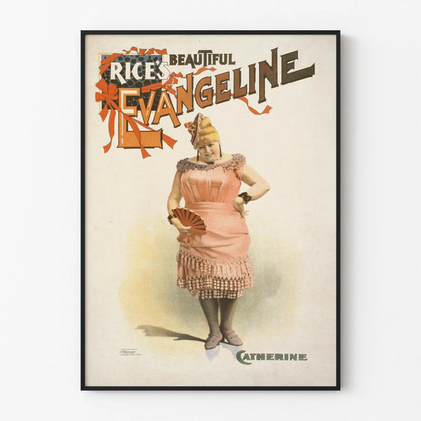 Vintage Poster Rices Beautiful Evangeline - Retro Wall Decoration