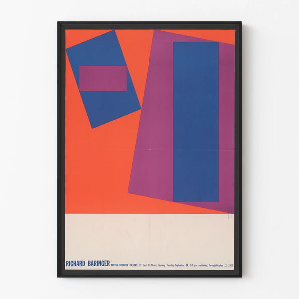 Vintage Abstract Poster Richard Baringer Galerie Bertha Schaefer 1963