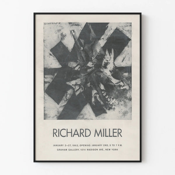 Richard Miller 1962 Exhibition Poster - Vintage Artistic Wall Decoration