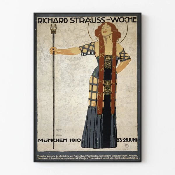 Richard Strauss Week Munich 1910 Poster - Vintage Wall Decoration