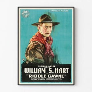Vintage Western Poster Riddle Gawne with William S. Hart