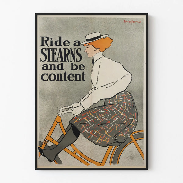 Vintage poster Ride a Stearns for wall decoration