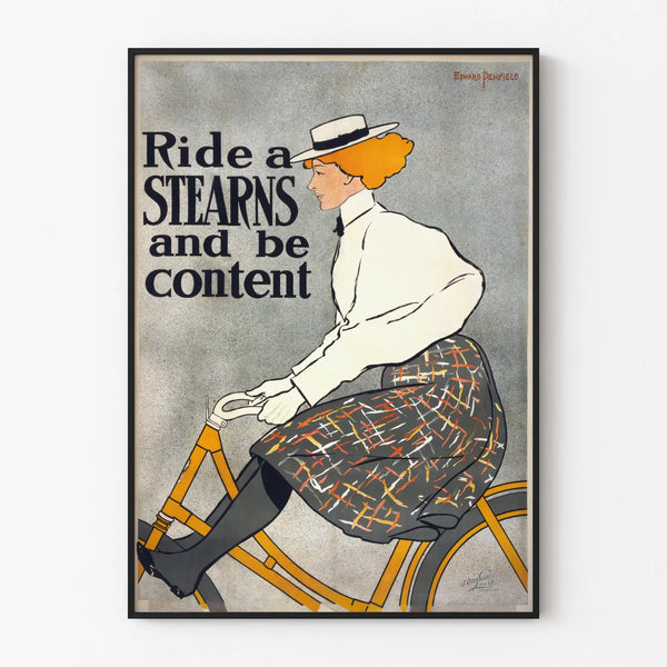 Vintage advertising poster Ride a Stearns by Edward Penfield
