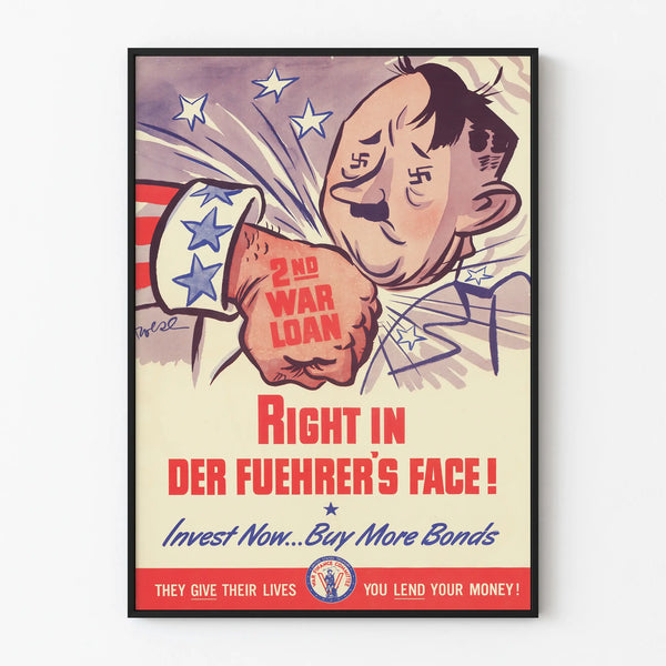 Vintage patriotic poster calling for the purchase of war bonds